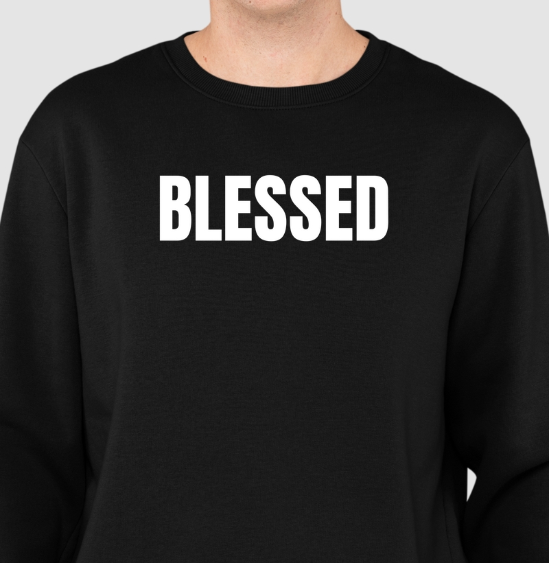 Blessed: Moletom Slim - Transmita Gratidão com Estilo