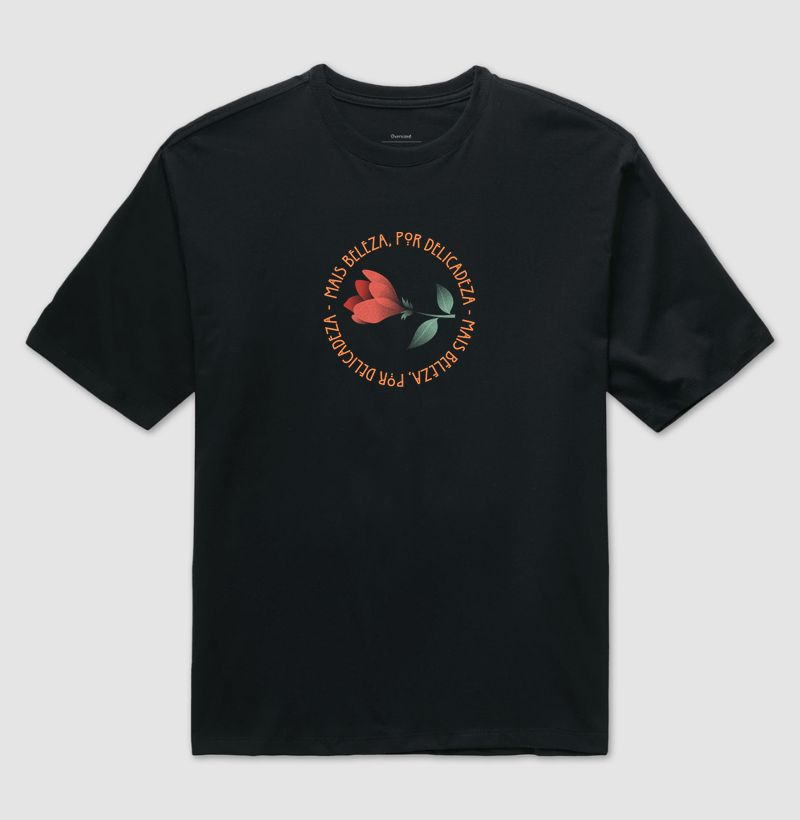 Estampa Rosa Mais Beleza - Preto Masc.
