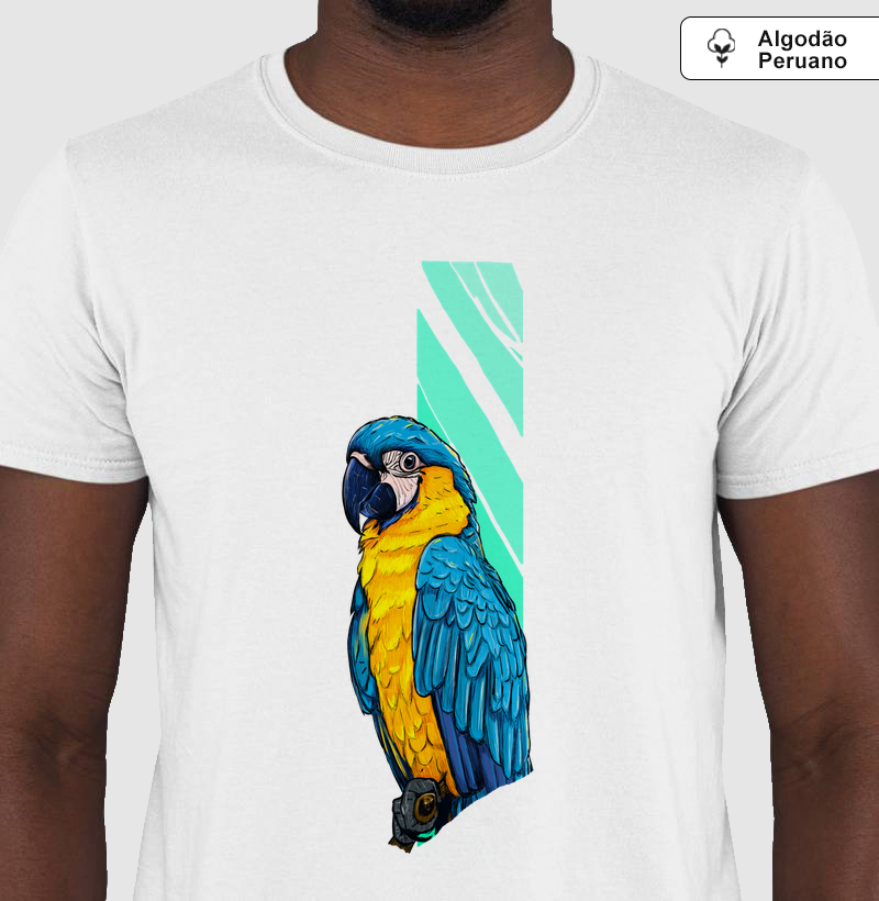 Camiseta Algodão Peruano A Arara Canindé