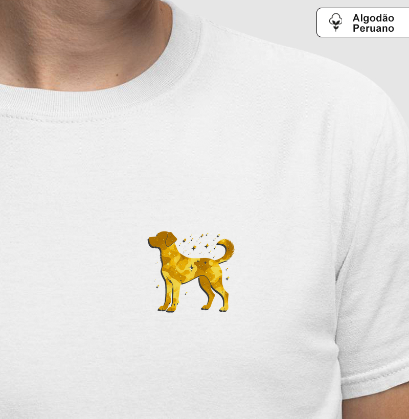 Camiseta Algodão Peruano Caramelo Cósmico