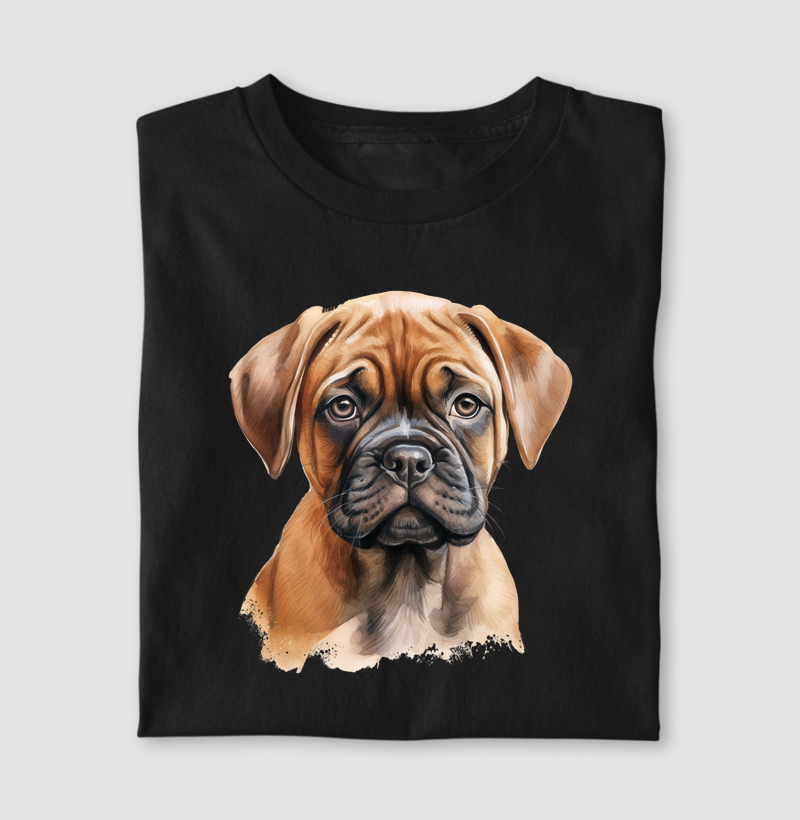 Camiseta - Bullmastiff aquarela