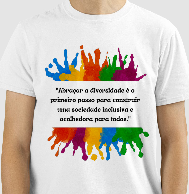 Camiseta-Abraçar a diversidade