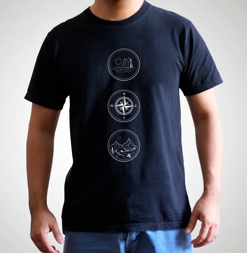 Camiseta Viajante Mochileiro - Mar e Montanha