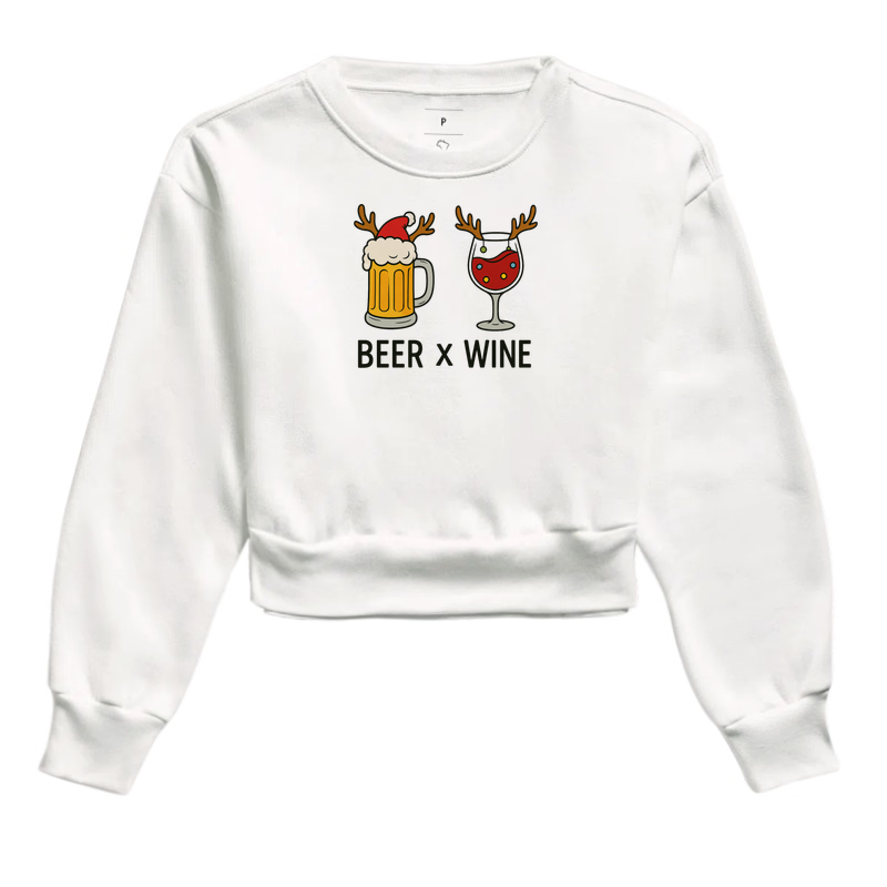 Cropped Moletom - Beer x Wine