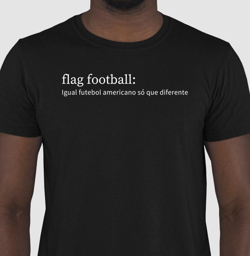 Camiseta algodão "Definição Flag Football"