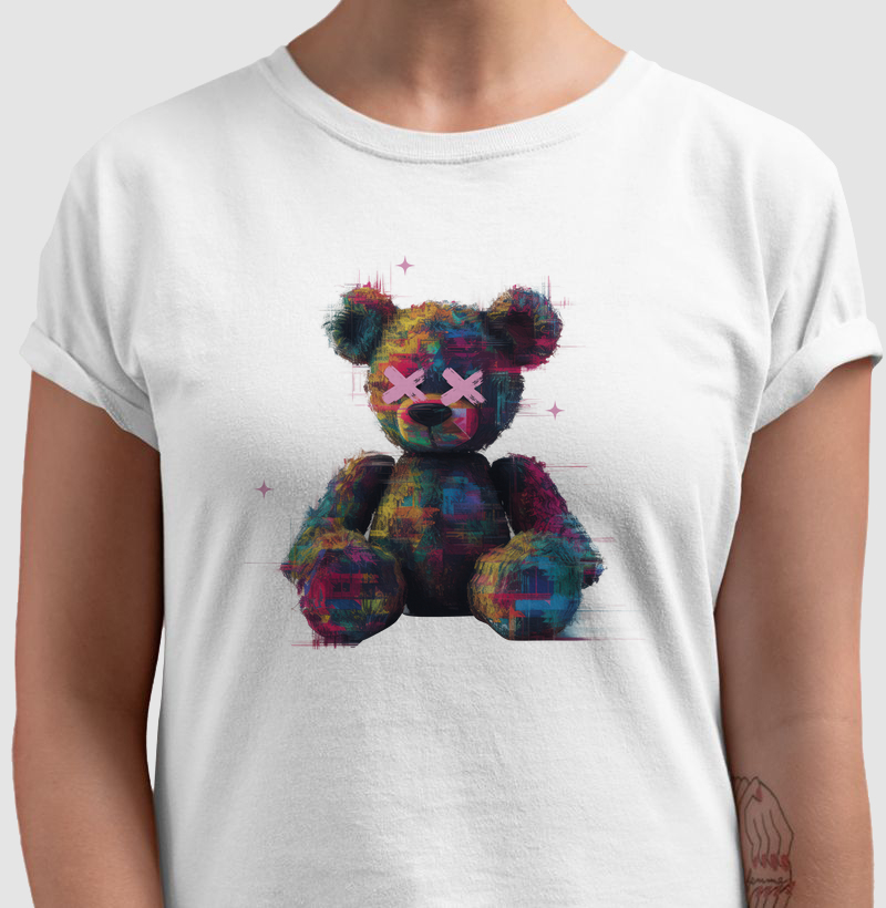 Urso Pixelado: Camiseta - Estilo Moderno e Criativo