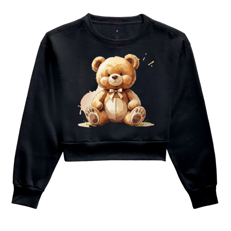 Cropped Moletom de Urso