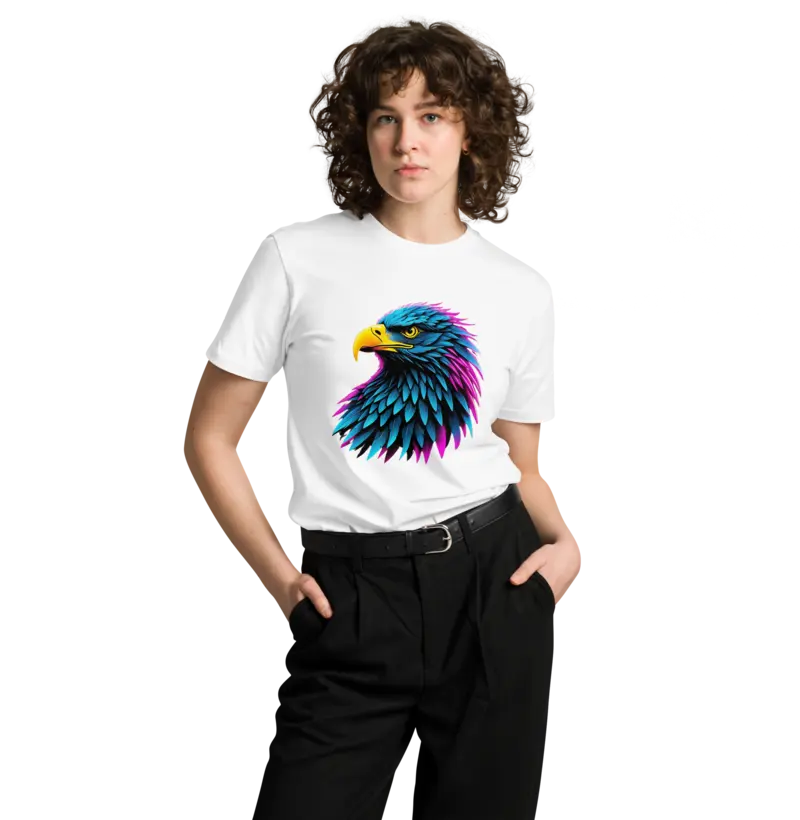 Camiseta Águia Neon: Voe Alto com Estilo