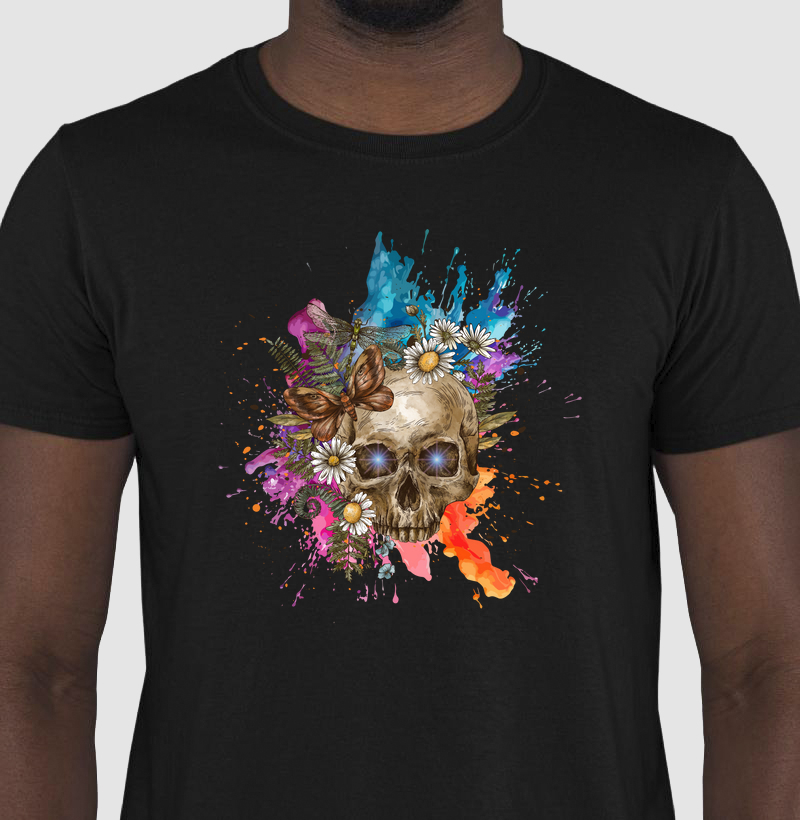 39- CAMISETA SKULL IN BLOOM