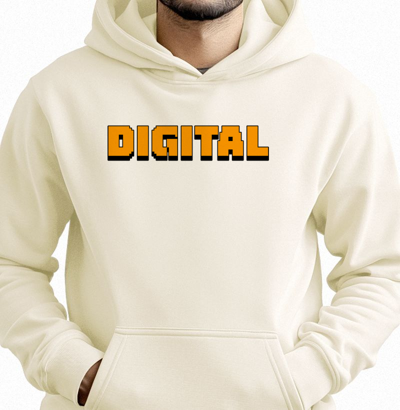 Digital Pixel: Moletom com Bolso - O Estilo Tecnológico que Marca Presença