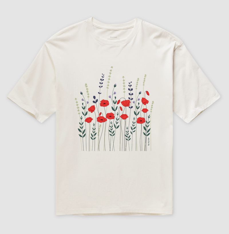 Flores do Campo Vermelhas - Oversized