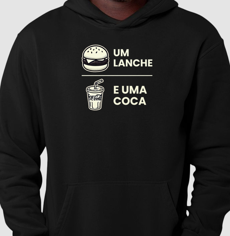 Camisa "Um lanche e uma coca"