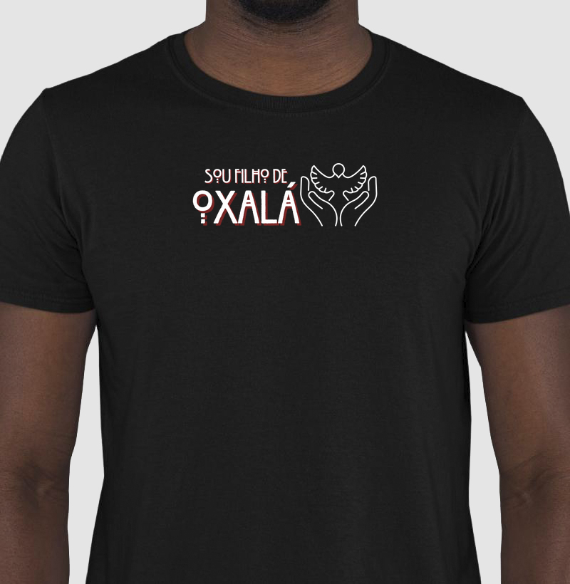  Camiseta Filho de Oxalá Sombreada Preta