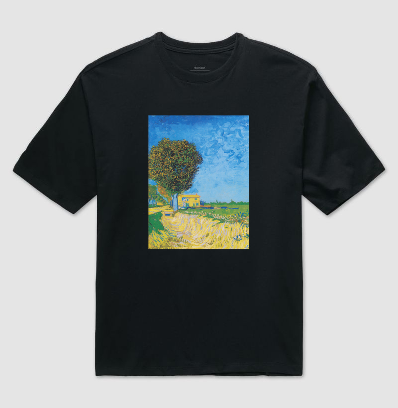 Vincent van Gogh's Avenue at Arles with houses