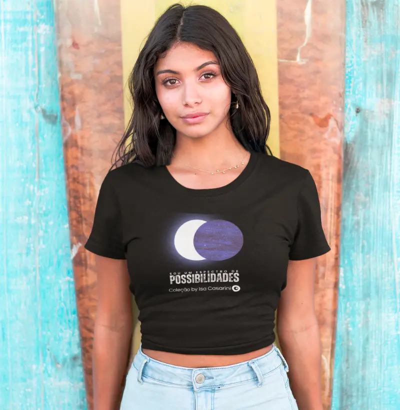 Camiseta Cropped Universo by Mírian Cristina