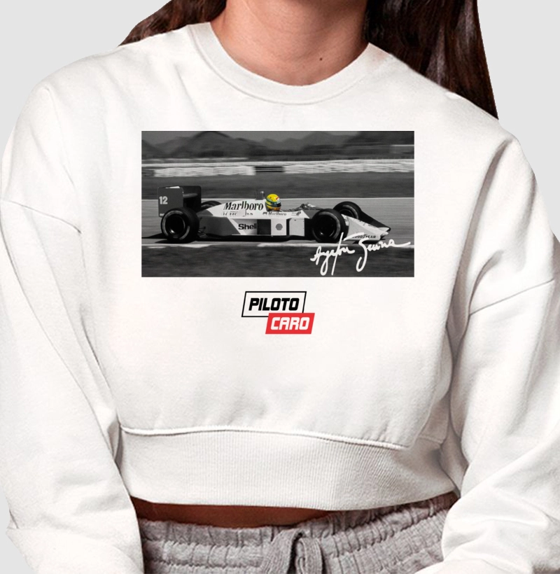 Moletom Cropped Ayrton Piloto Caro