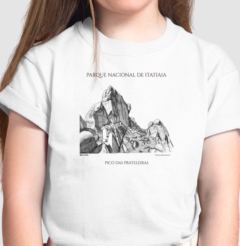 Camiseta Infantil Parque Nacional de Itatiaia - Pico das Prateleiras, em Desenho