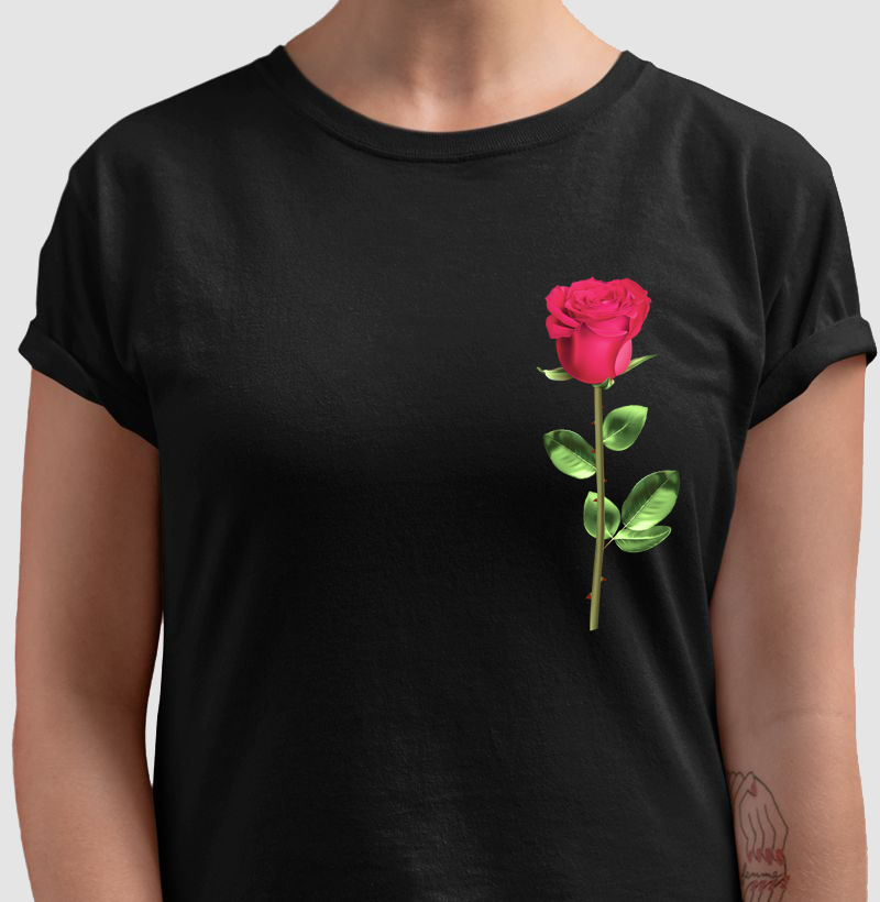 Coleção flores - Rosa no peito