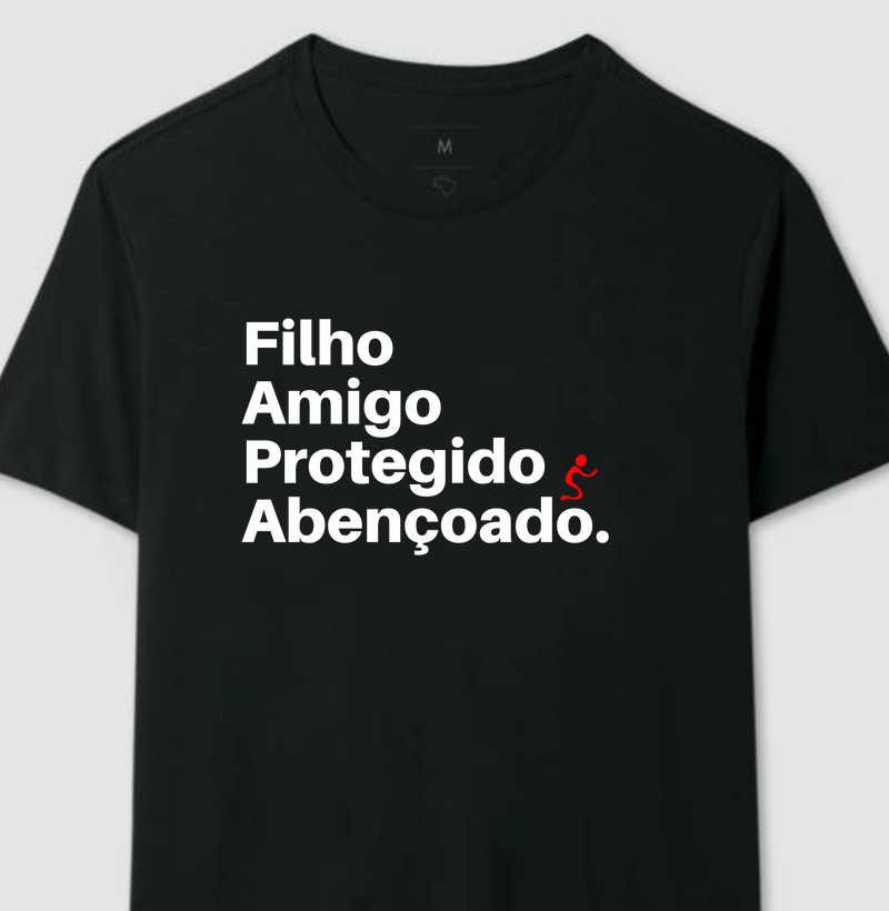 Camiseta Masculina Abençoado – Moda Cristã com Estilo e Propósito | Semeador Store