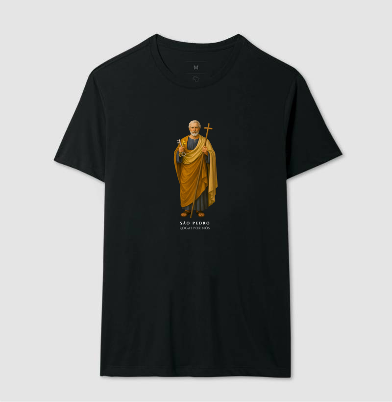Camiseta Católica - São Pedro - Rogai por nós
