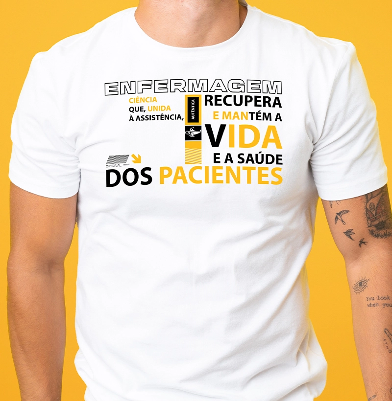 Camiseta Enfermagem Ciência - masculina