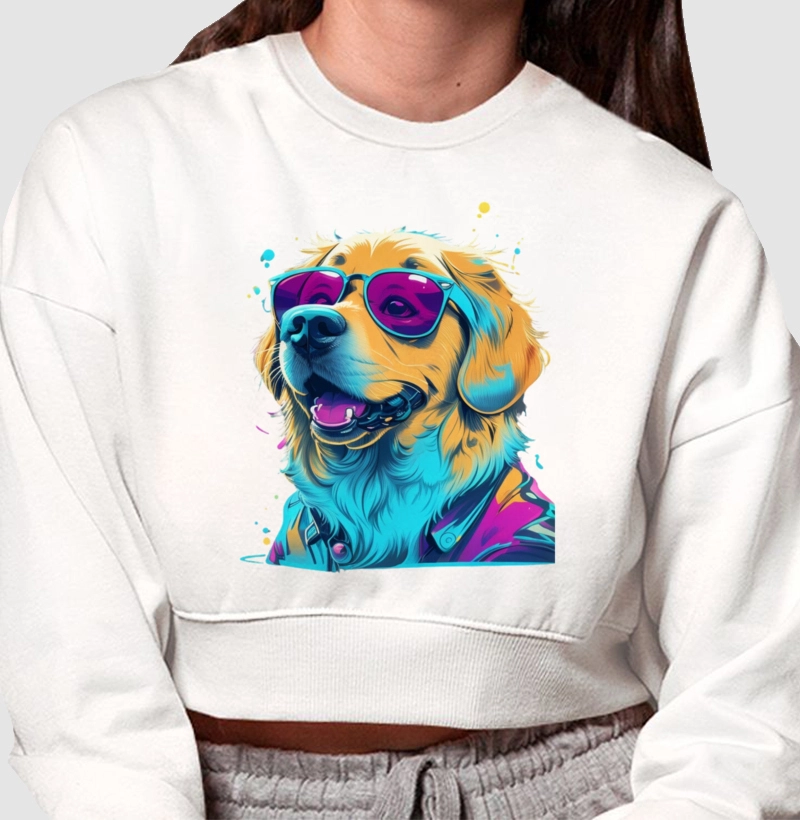 Moletom Cropped Estrela Canina