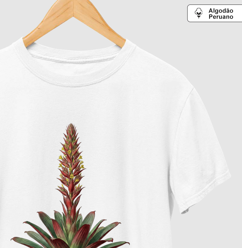Camiseta Premium Bromélia Imperial | Coleção Aquarela Nativa