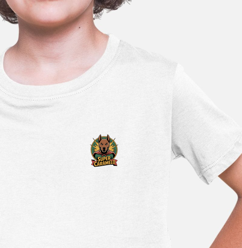 Camiseta Infantil OMD - Super Caramelo - Badge