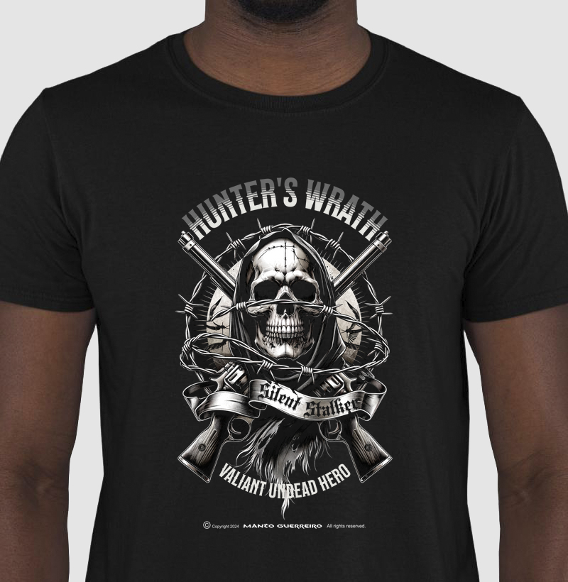 Camisa Hunters Wrath Black Preta Masculina