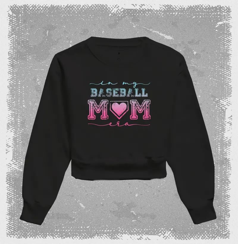 Moletom Cropped Baseball Mom