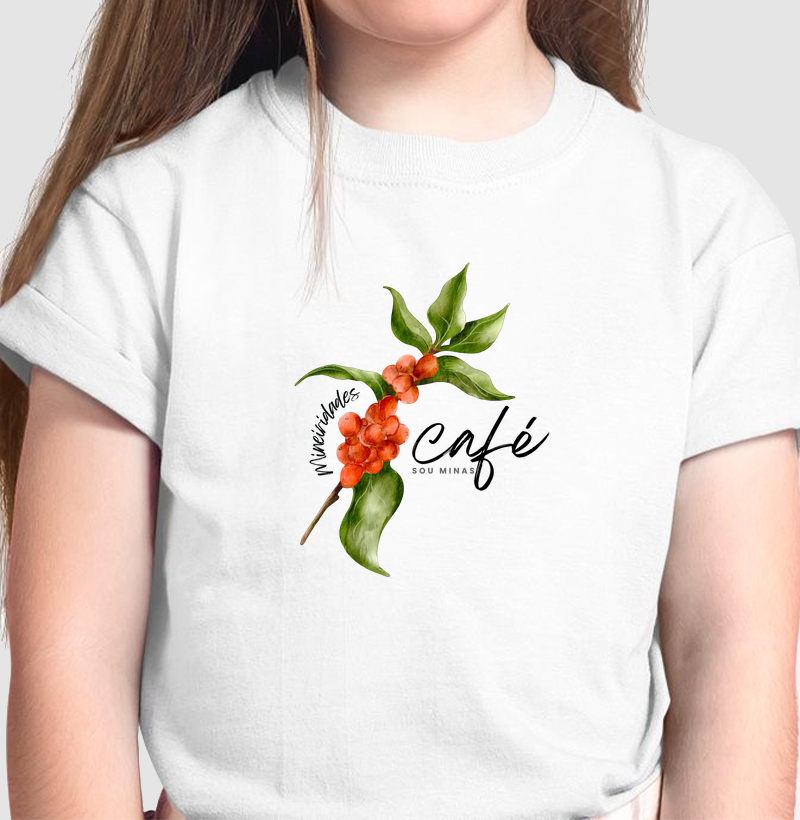 Camiseta Infantil Ramo de Café | Cultura Cafeeira Mineira