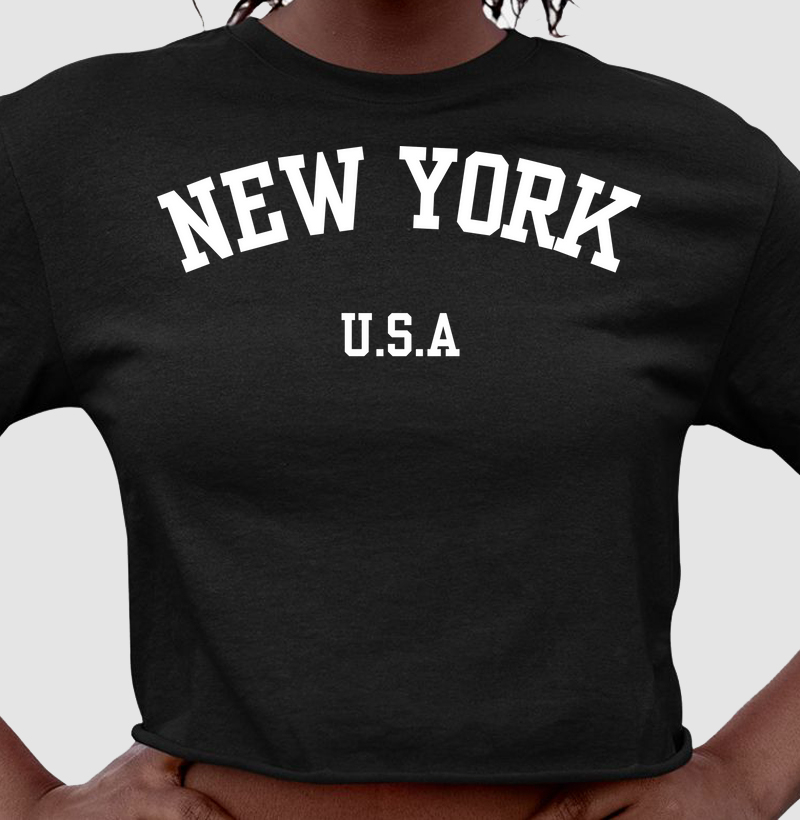 Camiseta Cropped NEW YORK