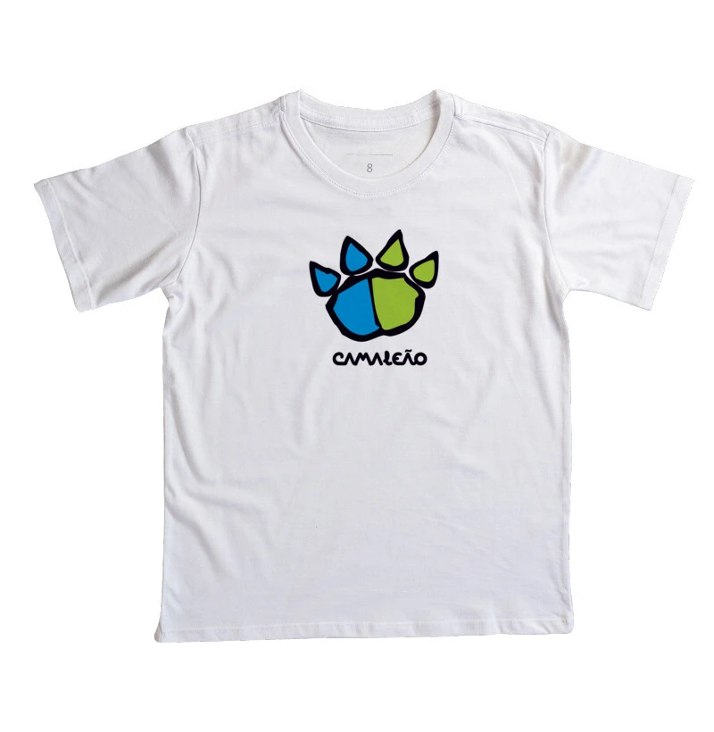 Camiseta Infantil Camaleão Pata Arte