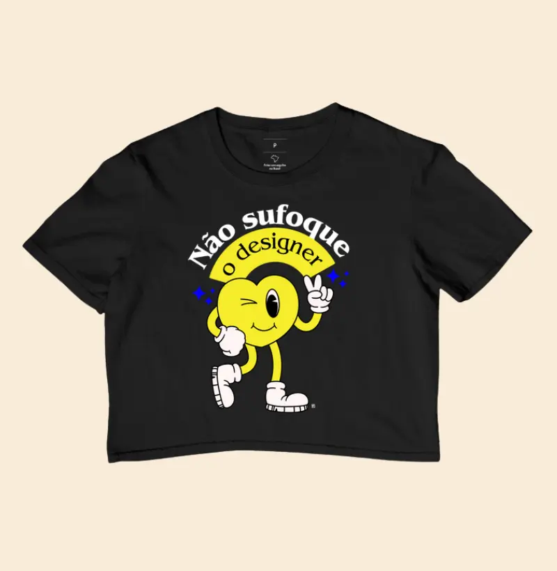 Cropped Não sufoque o designer