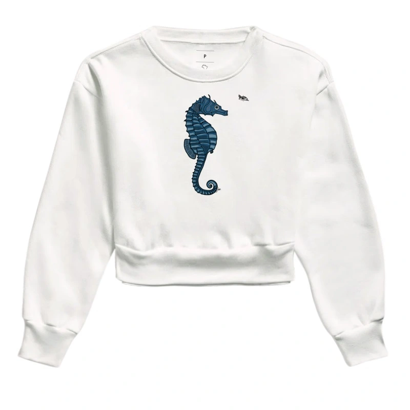 Moletom Cropped Cavalo Marinho