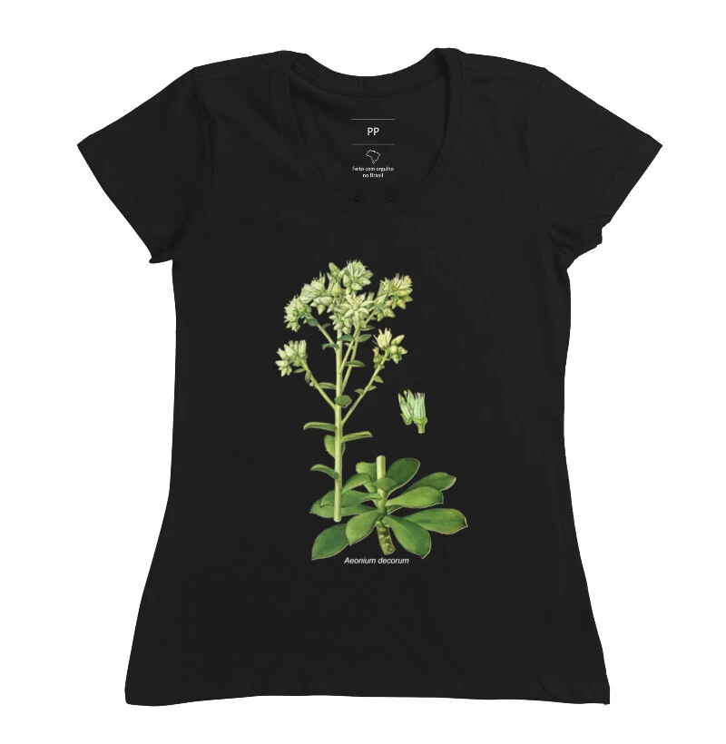 Camiseta Feminina Aeonium decorum ( Suculenta )