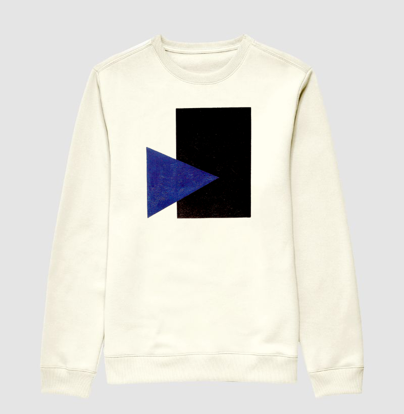 Suprematism With Blue Triangle and Black Square (1915) V2.- Kazimir Malevich