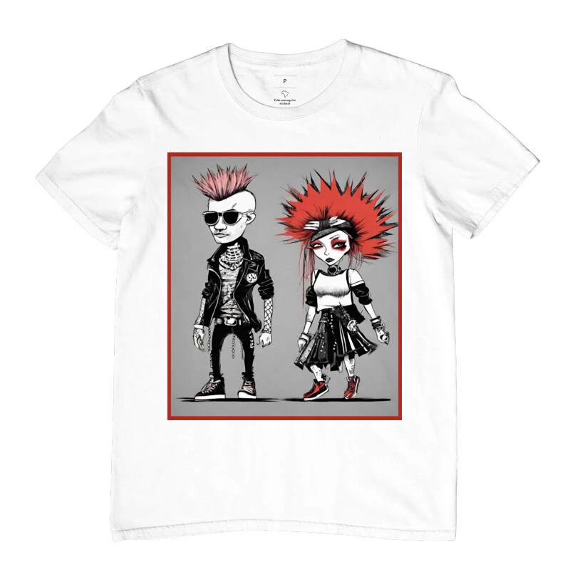 Camiseta Reserva Ink - Desenho de um Casal Punk