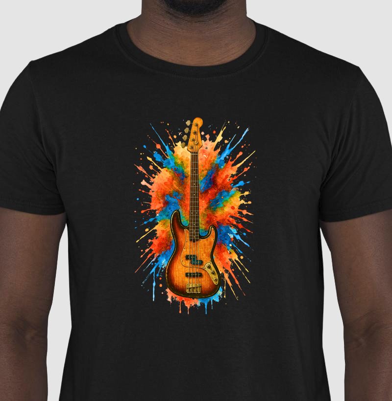 Camiseta para Baixista – Design Realista 