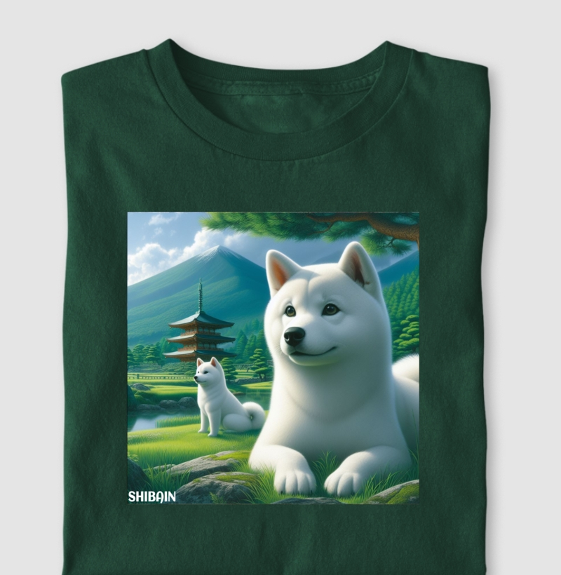 Shiba Branco montanha