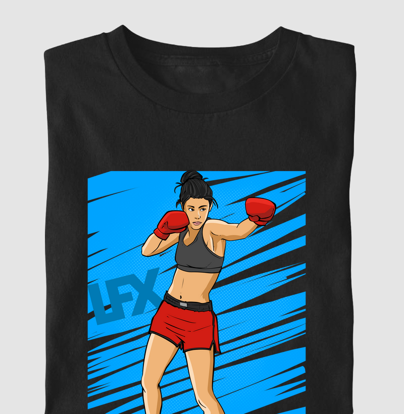 Mulher fazendo Jab V01