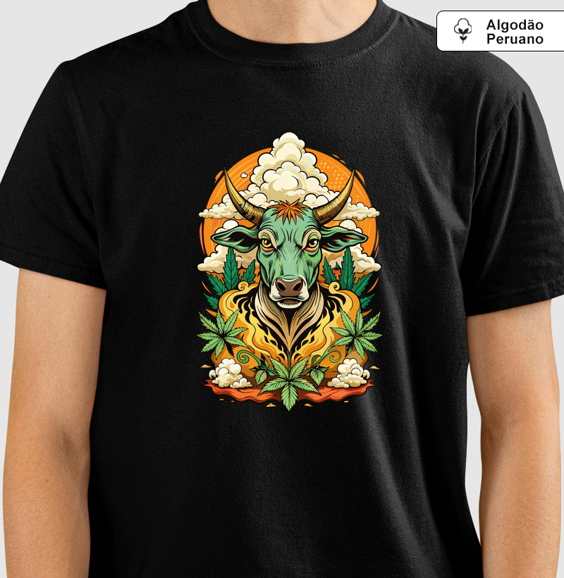 Camiseta Algodão Peruano Green Bull