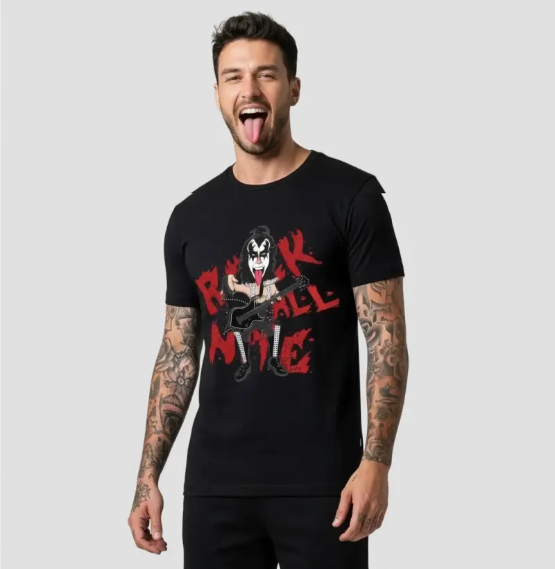 Camiseta Rock All Nite | Caos em Cores