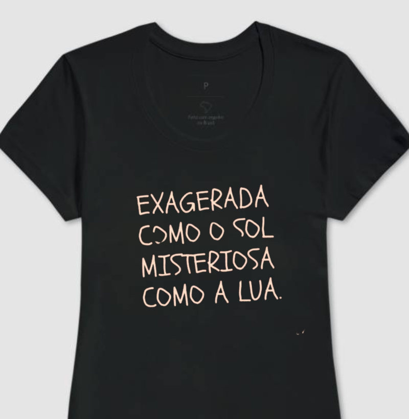 Camisa Feminina Misteriosa Como A Lua