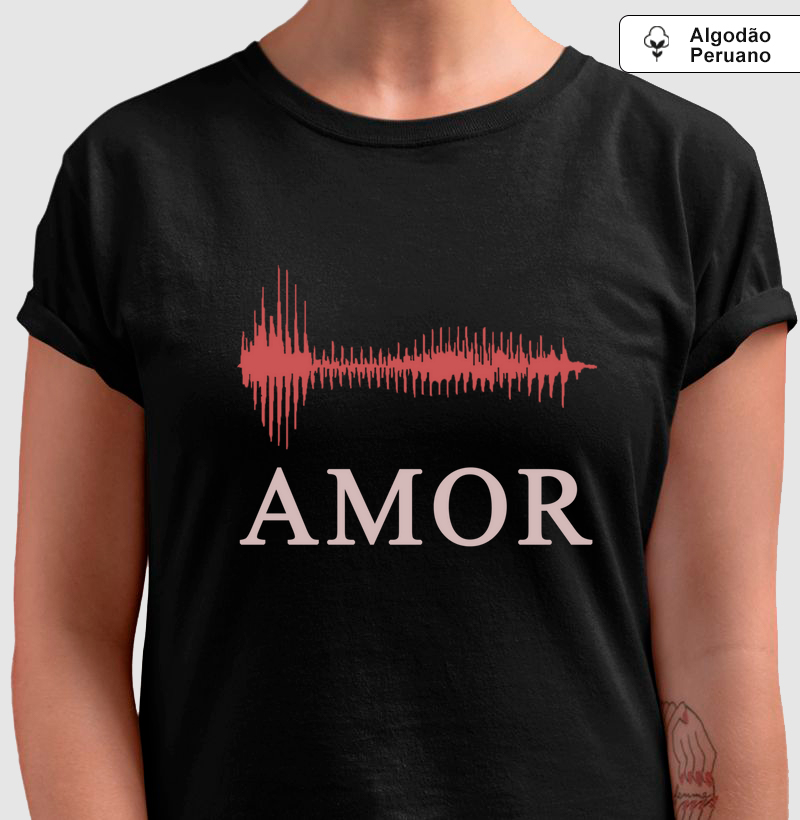 SoundWave Amor - Algodão peruano, mais fino e mais leve. Conforto sem igual no calor. Estampa única e exclusiva prá você!