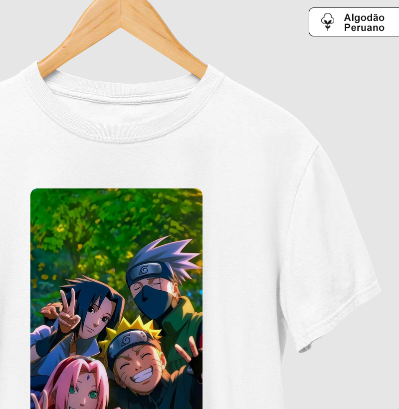 Camiseta (algodão peruano) geek estampada - Naruto