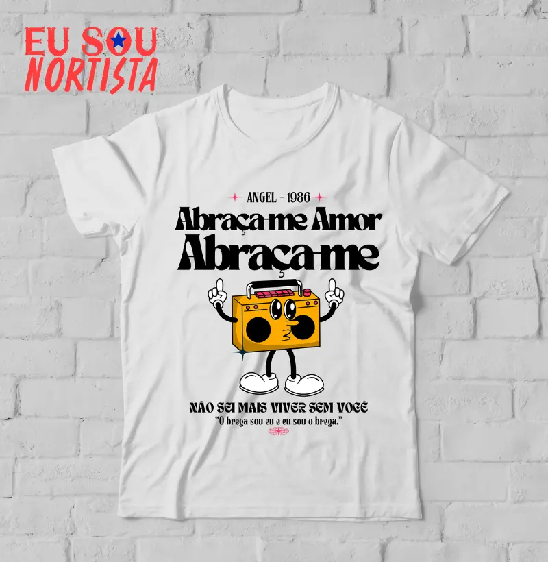 Camiseta Estampa Abraça-me Amor