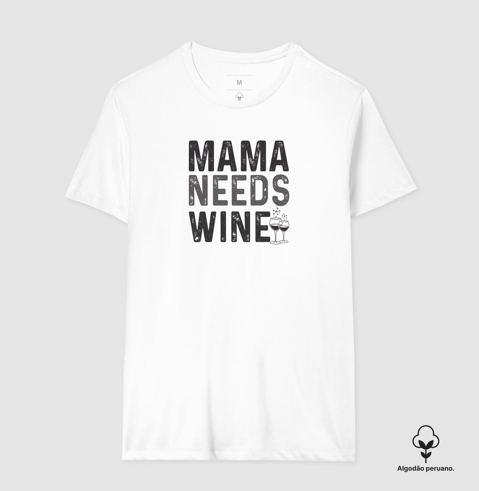 Moletom Cropped Mama Needs Wine 