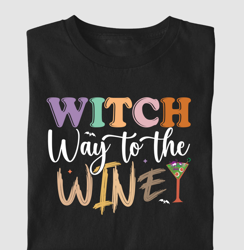Camiseta Witch Way to the Wine - Halloween