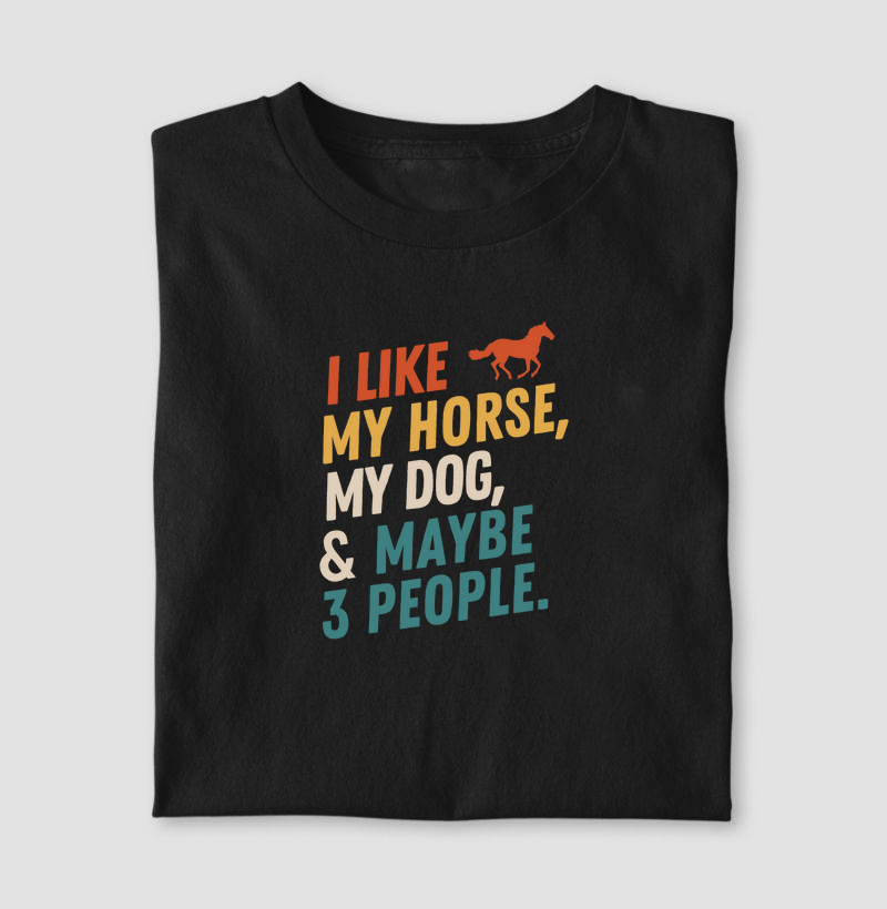 I ike my horse and maybe 3 people - Algodão 30.1 